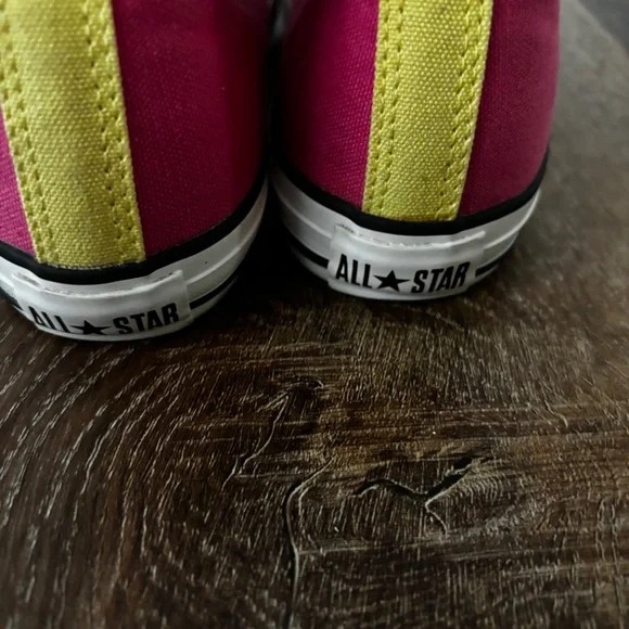 Converse High-tops (Pink, Yellow & Orange) - Picture 7 of 9